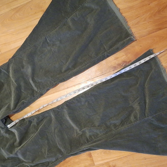 Saints and Hearts extreme flare bell bottom corduroy pants green 2X - Picture 5 of 10